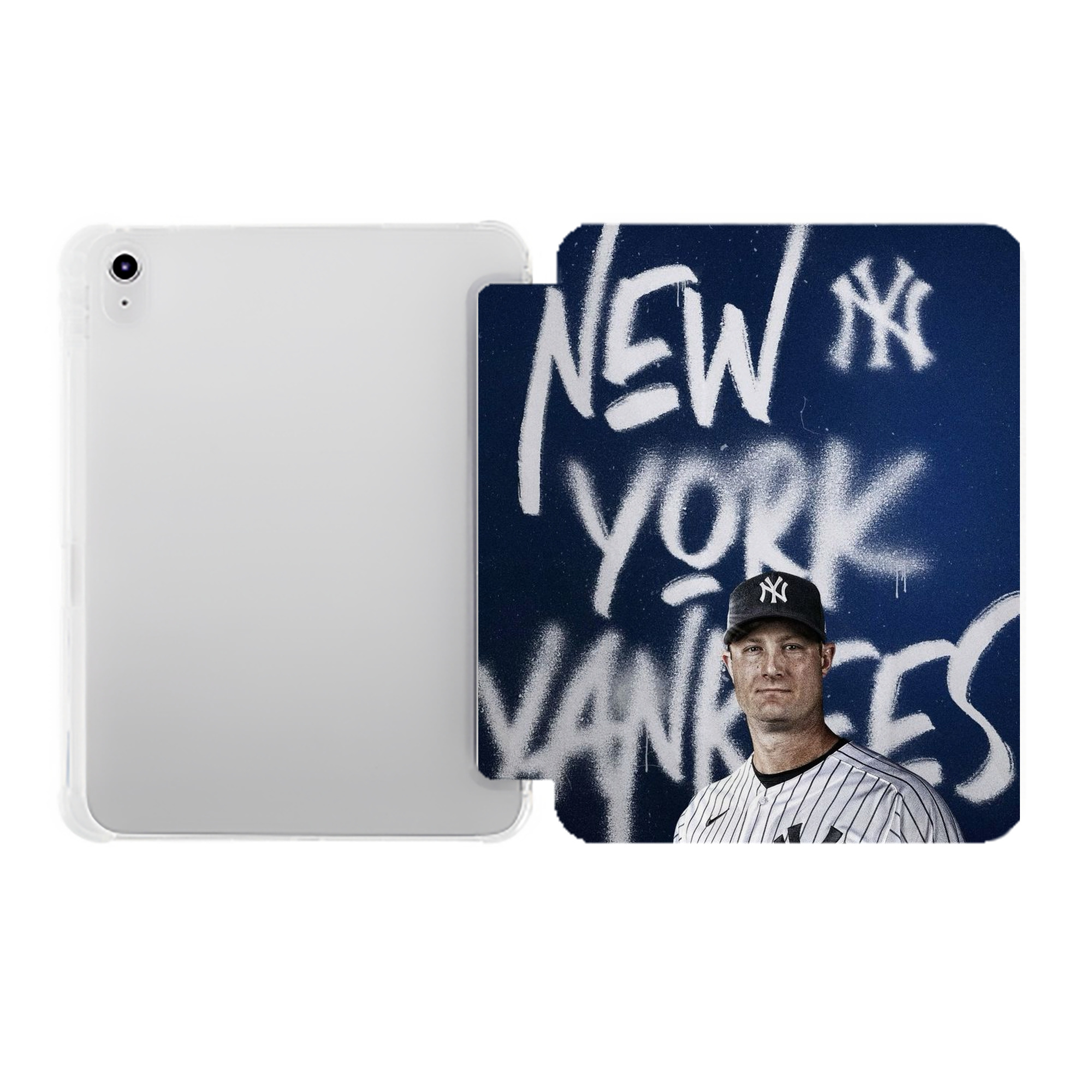 Gerrit Cole 18 Premium Tri-Fold PU Leather & Silicone IPad Case With Pencil Slot – Fits 9.5,10.5,10.9 – Adjustable Stand, Slim, Protective